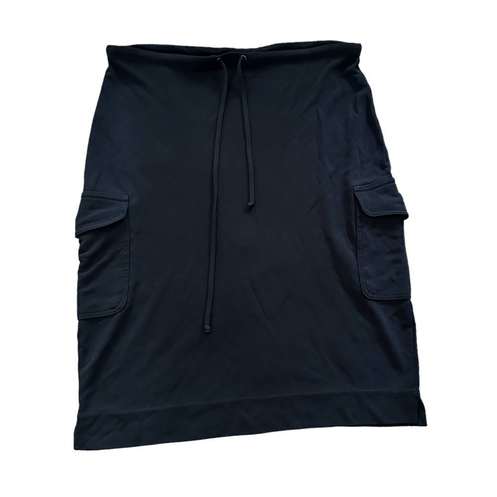 Carol LittleâBlack Cargo Midi Flowy Stretch Casual Streetwear MinimalistâSkirt